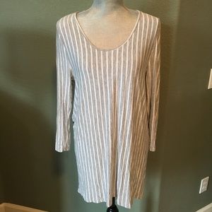 Last Chance! Stripped Tunic Top, Back Ruched